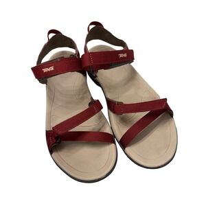 Teva Verra Sport Sandal Maroon Red Outdoors Size 7.5 Women Hiking Spring Summer